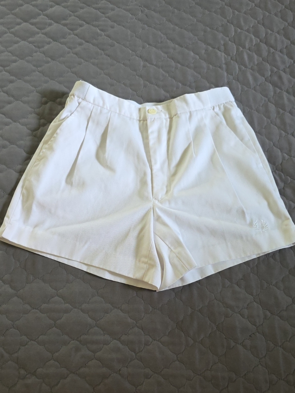 Fred Perry White High-Waist Tailored Women's Shorts